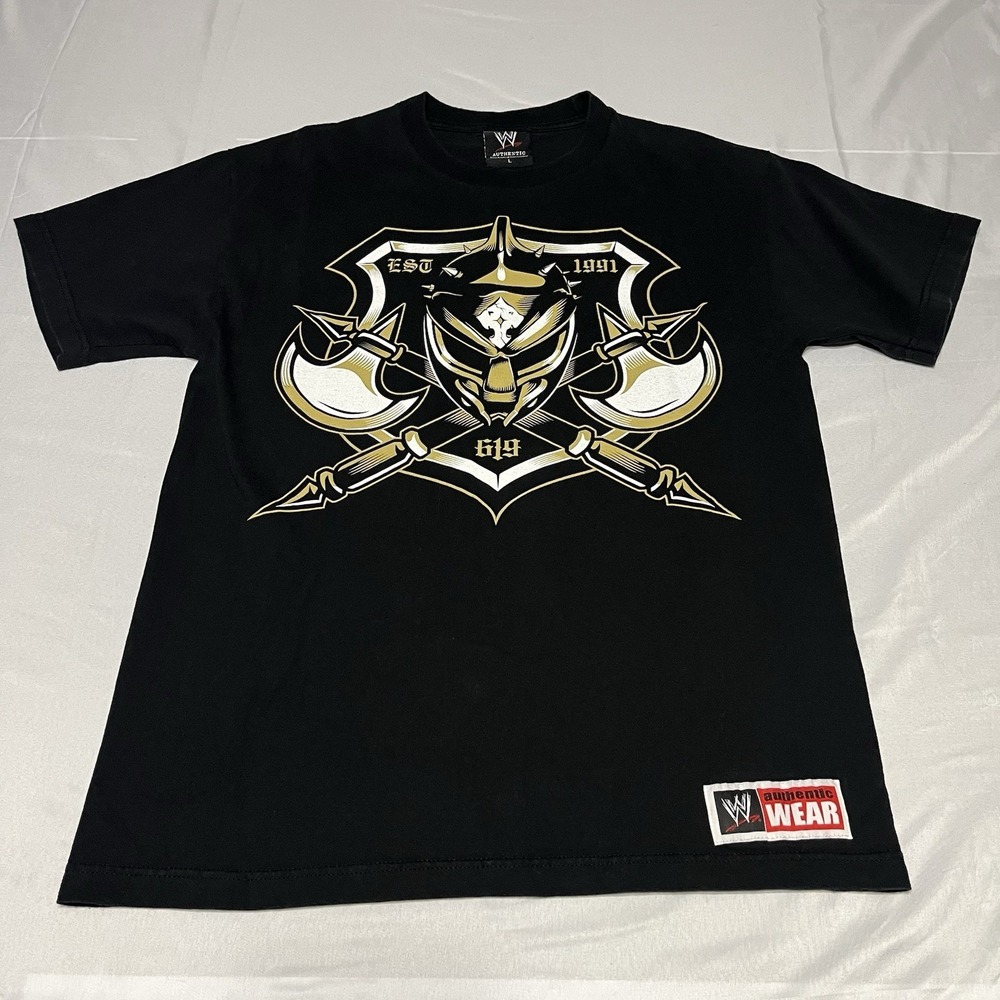Vintage WWE Rey Mysterio T Shirt Men's Large Black 2007 Wrestling 619 Y2k